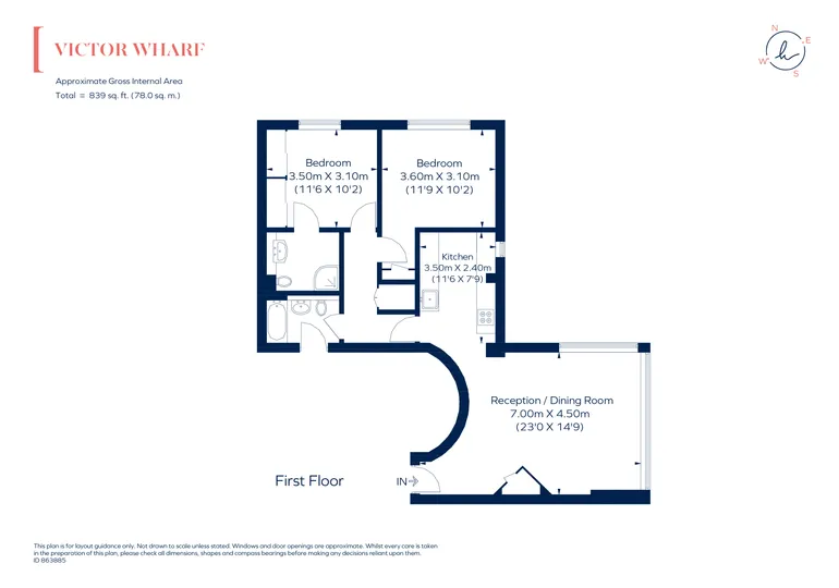 Floorplan 1 for Clink Street, London, SE1