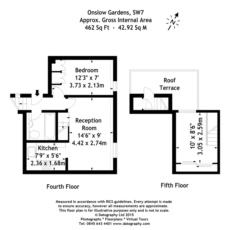 Floorplan 1 for Onslow Gardens, London, SW7