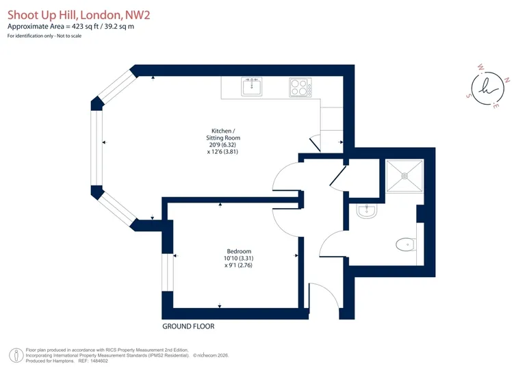 Floorplan 1 for Shoot Up Hill NW2