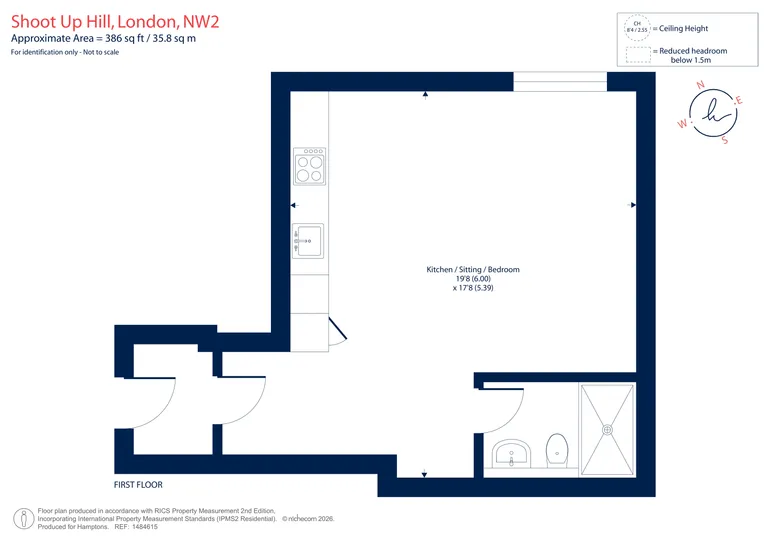 Floorplan 1 for Shoot Up Hill London NW2