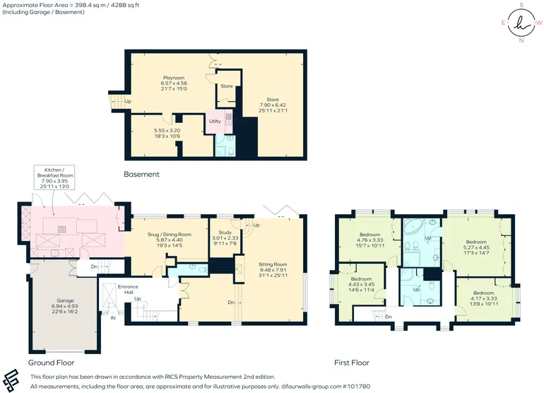 Floorplan 1 for Tile Barn, Woolton Hill, RG20