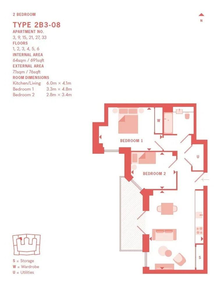 Floorplan 1 for Plot 9 The Pages High Road, Wembley, HA9