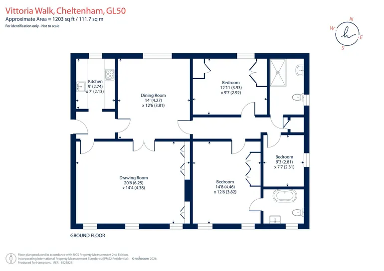Floorplan 1 for Vittoria Walk, Cheltenham, GL50