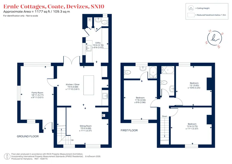 Floorplan 1 for Coate, Devizes, SN10