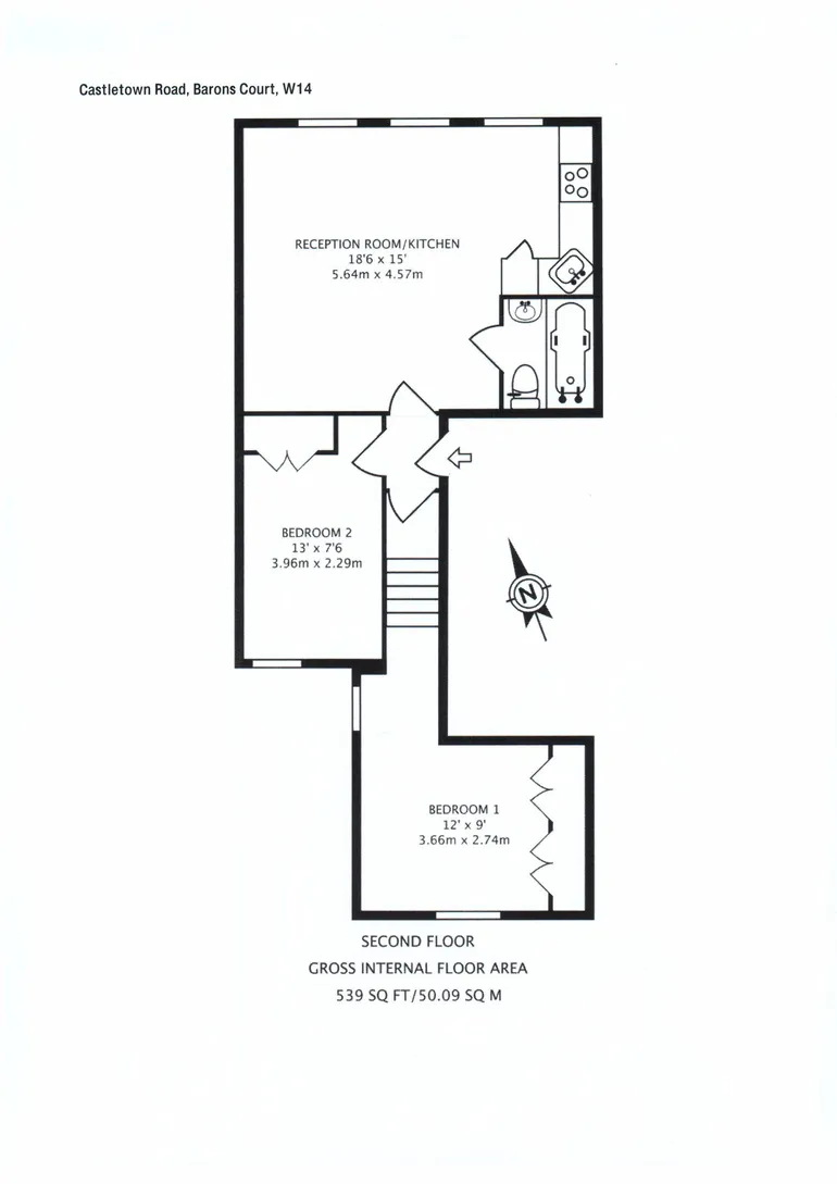 Floorplan 1 for Castletown Road London W14