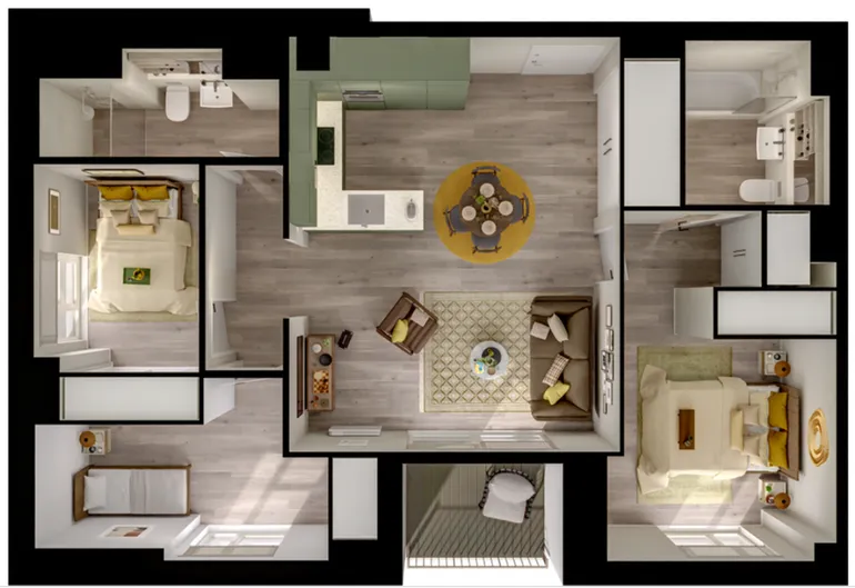 Floorplan 1 for Momento, Staines