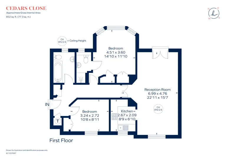 Floorplan 1 for Belmont Hill, London, SE13