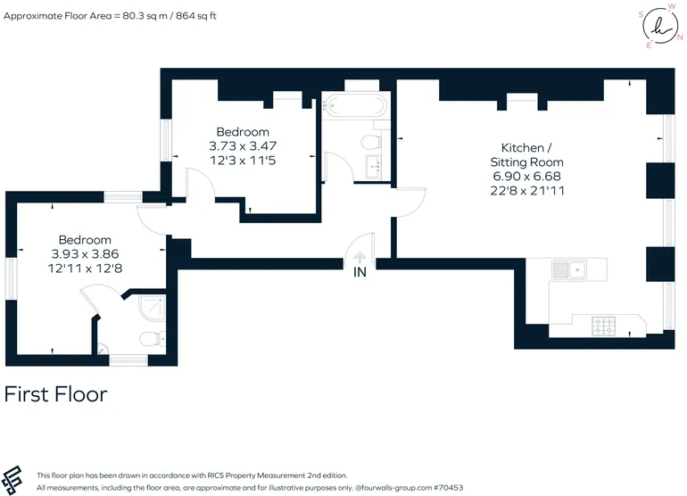 Floorplan 1 for Great Pulteney Street Bath BA2