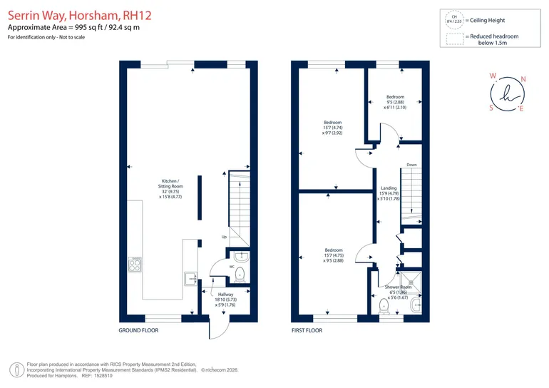 Floorplan 1 for Serrin Way, Horsham, RH12