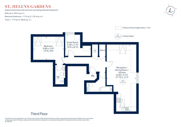 Floorplan 1 for St Helen's Gardens, London, W10