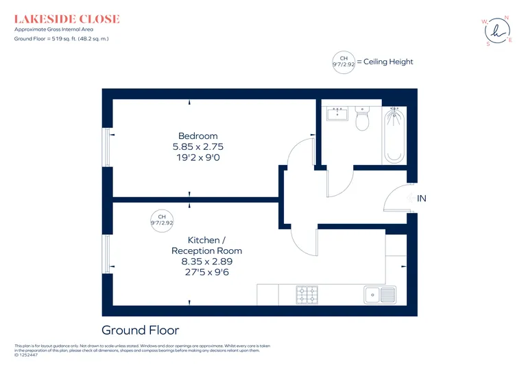 Floorplan 1 for 1 Lakeside Close Staines TW18
