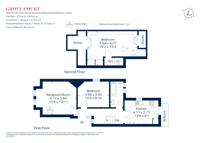 Floorplan 1 for Grove Road Surbiton KT6