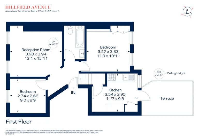 Floorplan 1 for Hillfield Avenue, London, N8