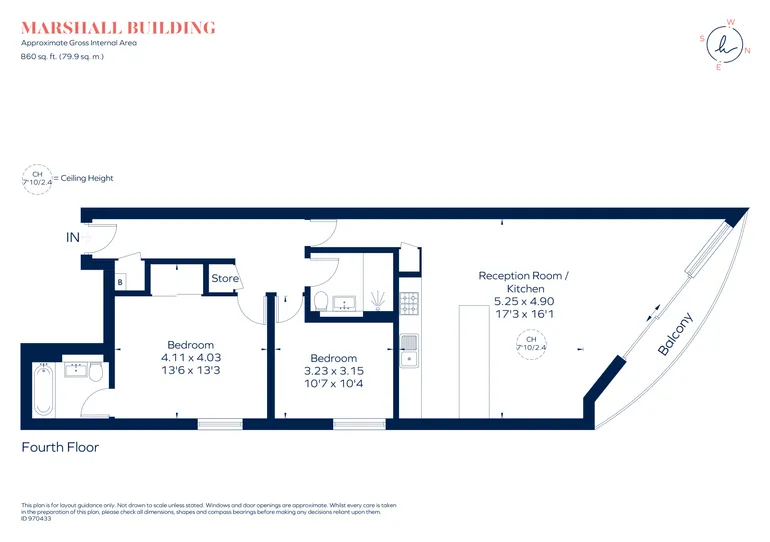 Floorplan 1 for Hermitage Street, LONDON, W2