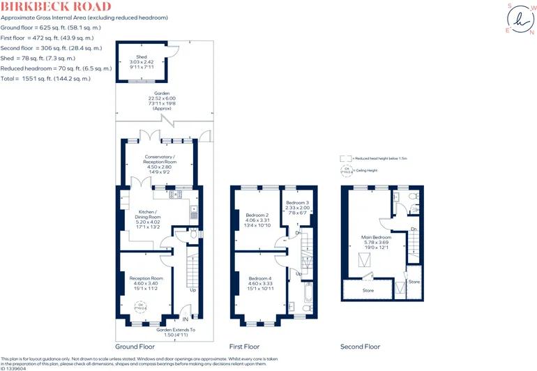 Floorplan 1 for Birkbeck Road, London, W5