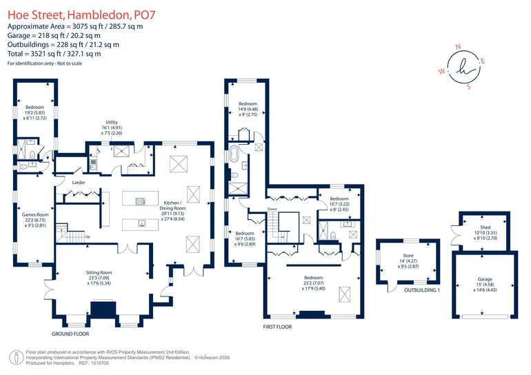 Floorplan 1 for Hoe Street, Hambledon, PO7