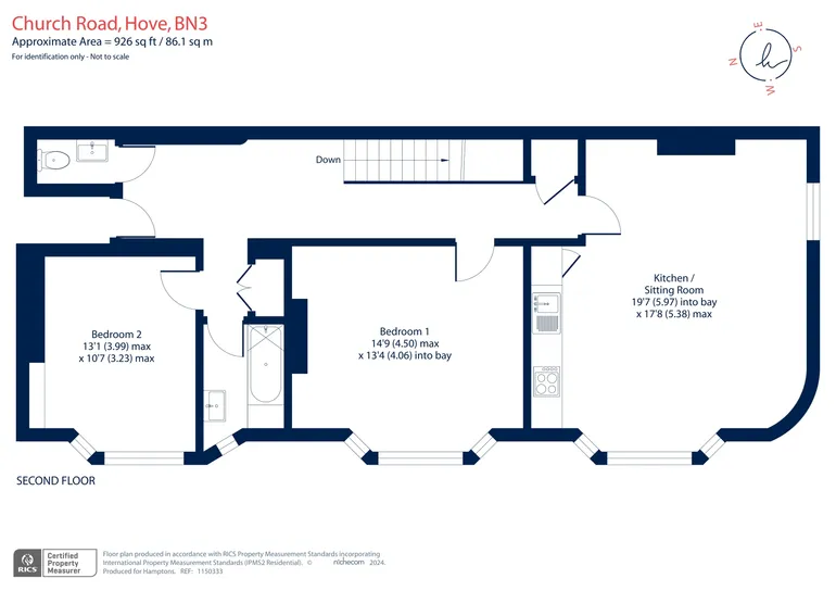 Floorplan 1 for Church Road Hove BN3