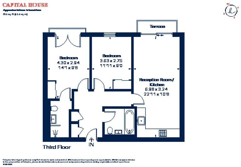 Floorplan 1 for Plaza Gardens London SW15