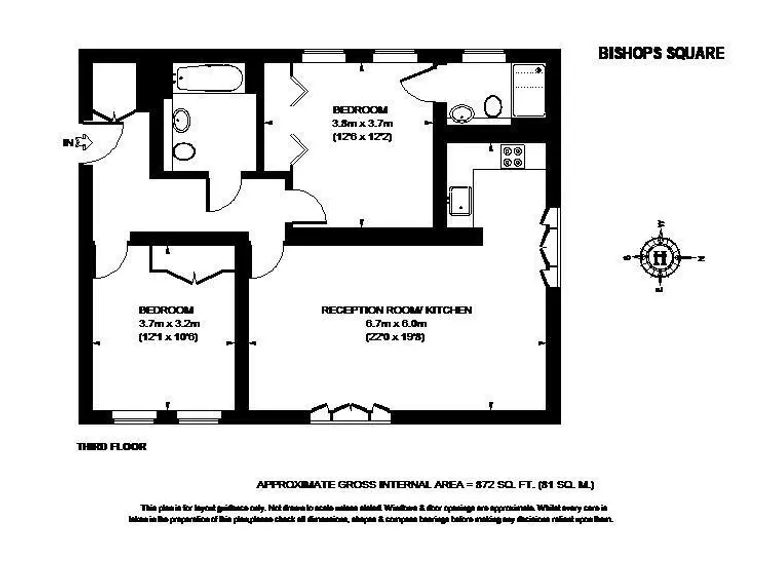 Floorplan 1 for Bishops Square E1, EPC:D