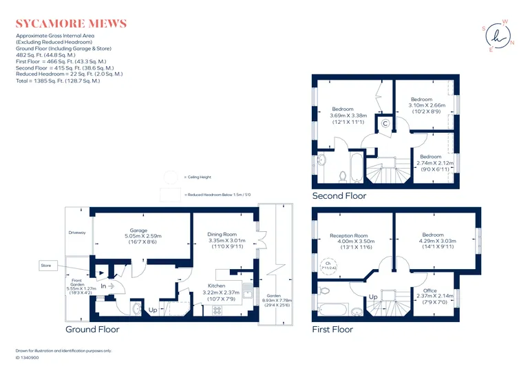 Floorplan 1 for Sycamore Mews, Clapham Old Town. SW4