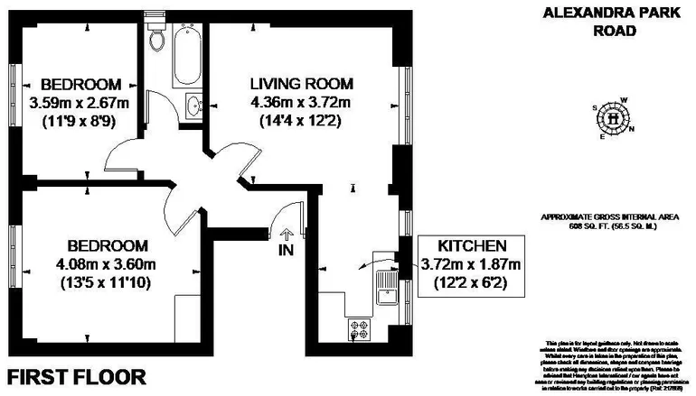 Floorplan 1 for Alexandra Park Road London N10