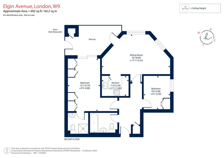 Floorplan 1 for Elgin Avenue London W9