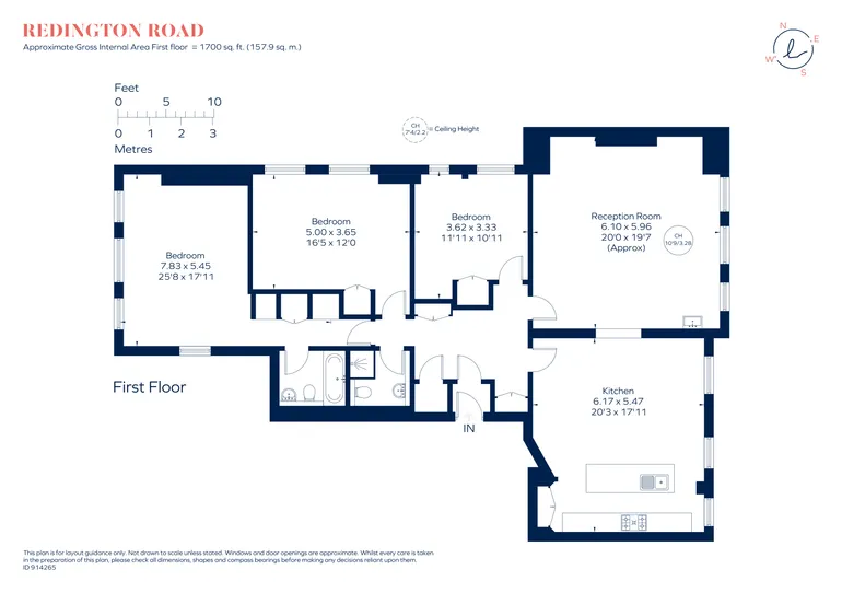 Floorplan 1 for Redington Road London NW3