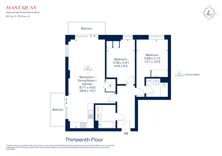 Floorplan 1 for Mast Quay, Woolwich, London, SE18