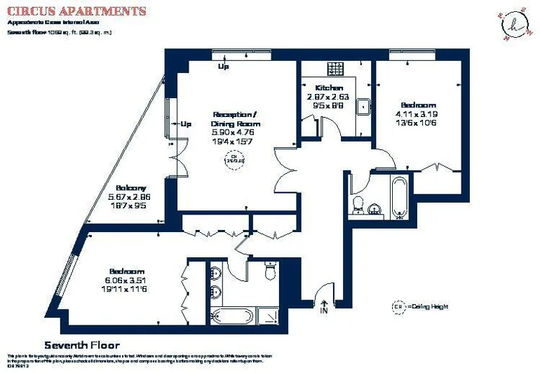 Floorplan 1 for Westferry Circus, E14