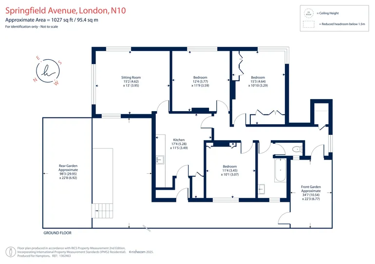 Floorplan 1 for Springfield Avenue, London, N10
