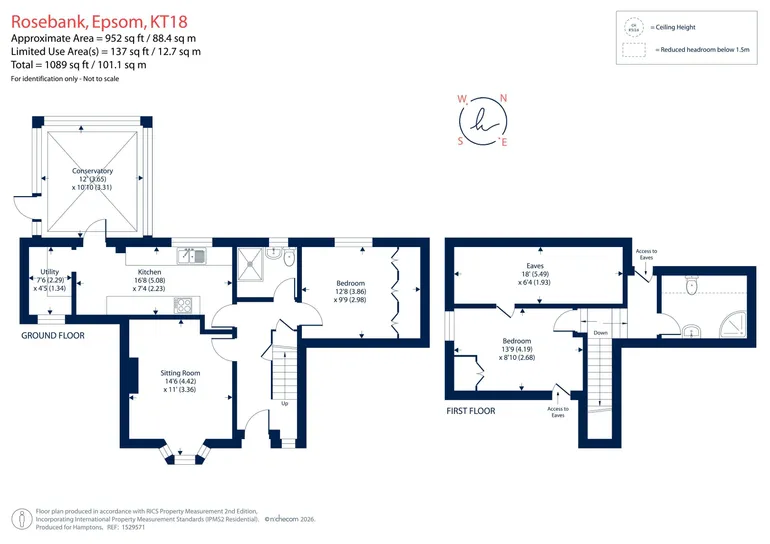 Floorplan 1 for Rosebank, Epsom, KT18