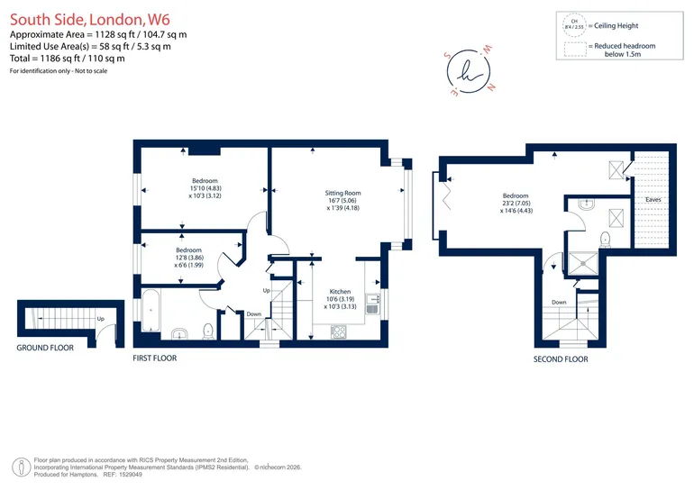 Floorplan 1 for South Side London W6