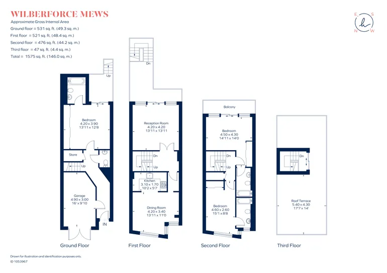 Floorplan 1 for Wilberforce Mews London SW4