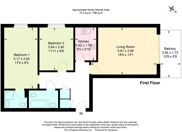 Floorplan 1 for Penn Place Northway WD3