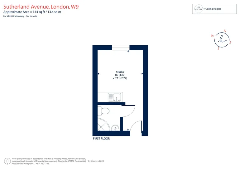 Floorplan 1 for Sutherland Avenue London W9