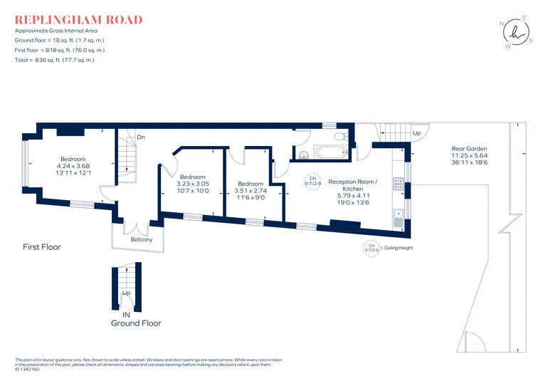 Floorplan 1 for Replingham Road London SW18