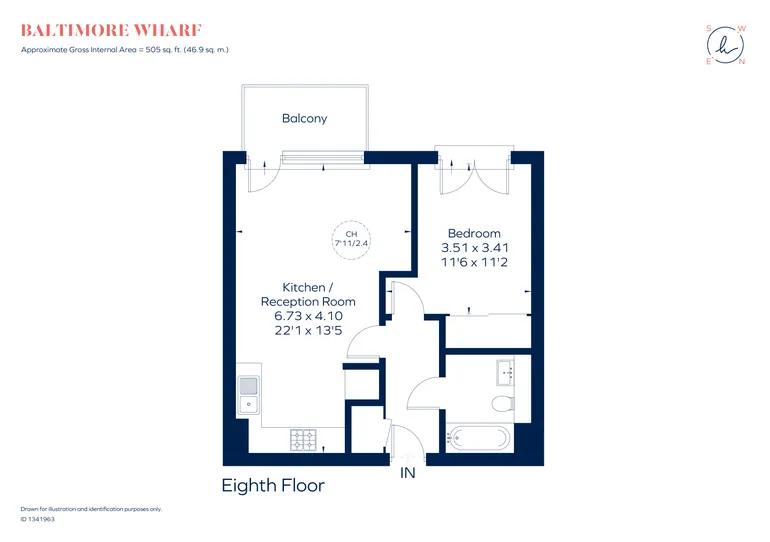 Floorplan 1 for Baltimore Wharf, London, E14
