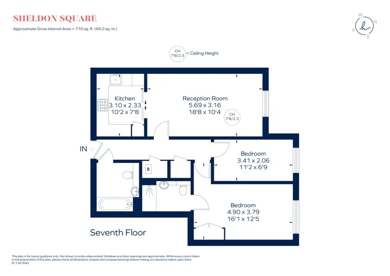 Floorplan 1 for Sheldon Square, LONDON, W2