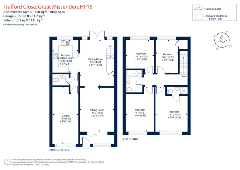 Floorplan 1 for Trafford Close, Great Missenden, HP16