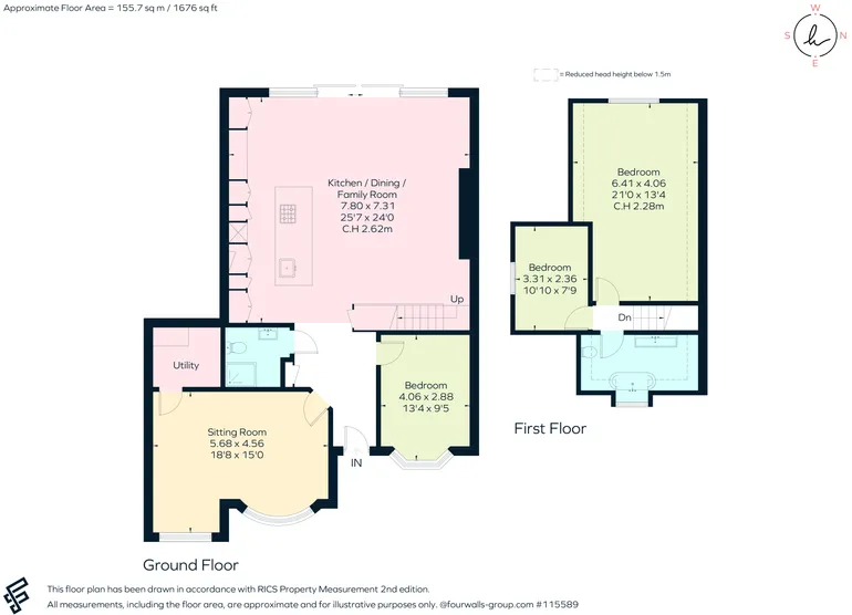 Floorplan 1 for Caldecote Gardens, Bushey, WD23