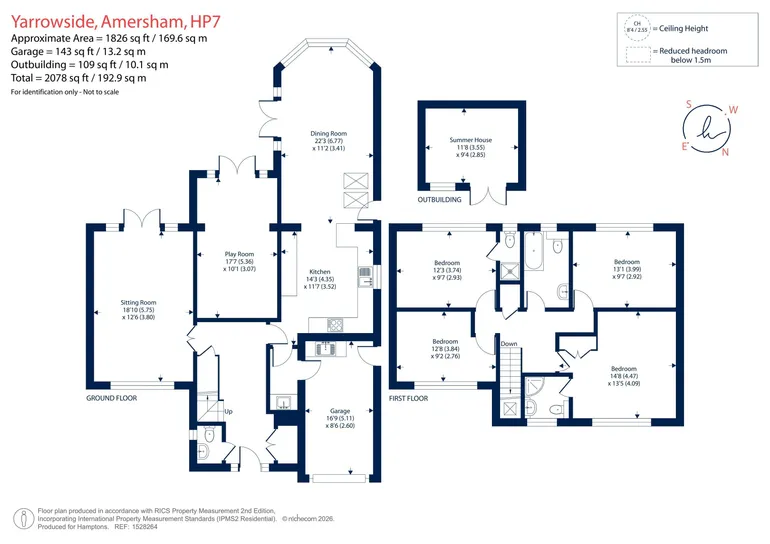 Floorplan 1 for Yarrowside, Amersham, HP7