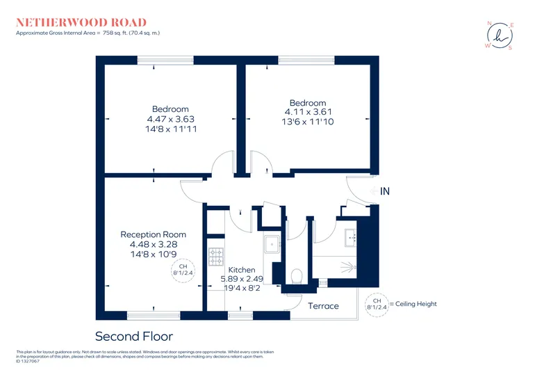 Floorplan 1 for Netherwood Road, London, W14