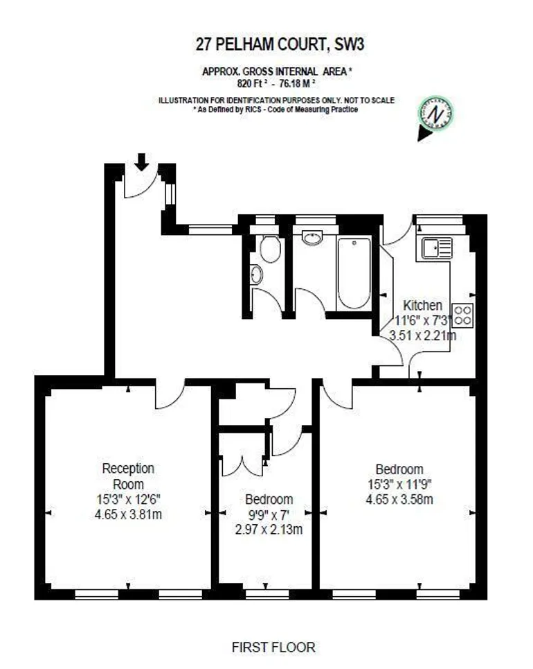 Floorplan 1 for Pelham Court, Fulham Road, London SW3