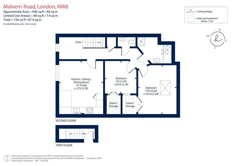 Floorplan 1 for Malvern Road London NW6