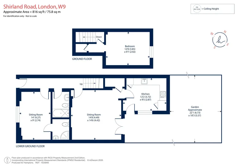 Floorplan 1 for Shirland Road Maida Vale W9