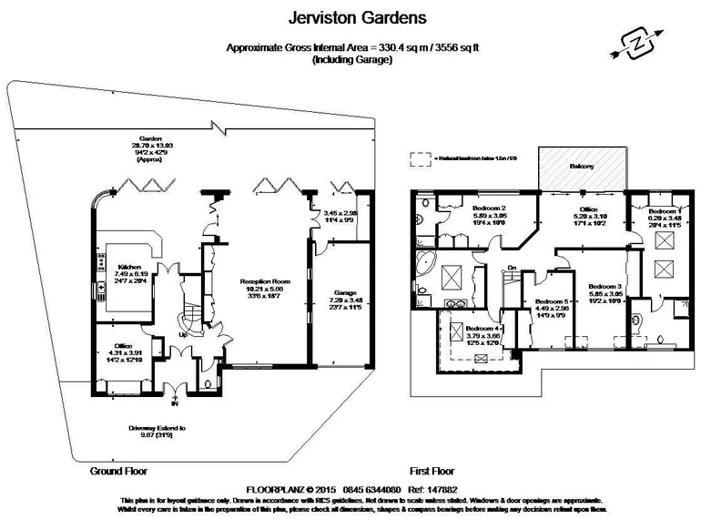 Floorplan 1 for Jerviston Gardens London SW16