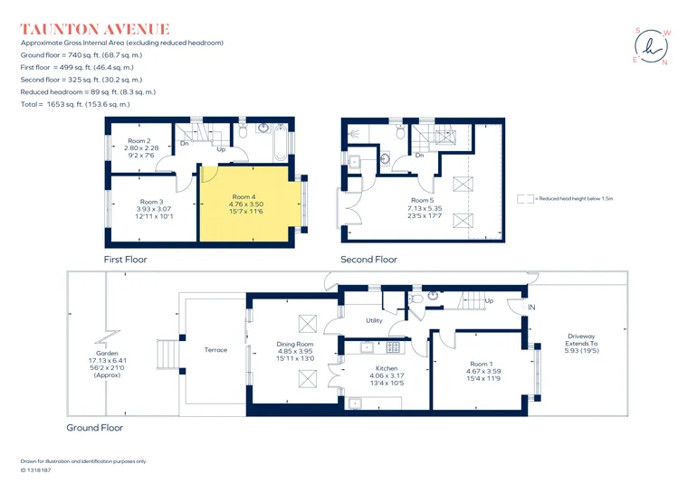 Floorplan 1 for Taunton Avenue, Hounslow, TW3