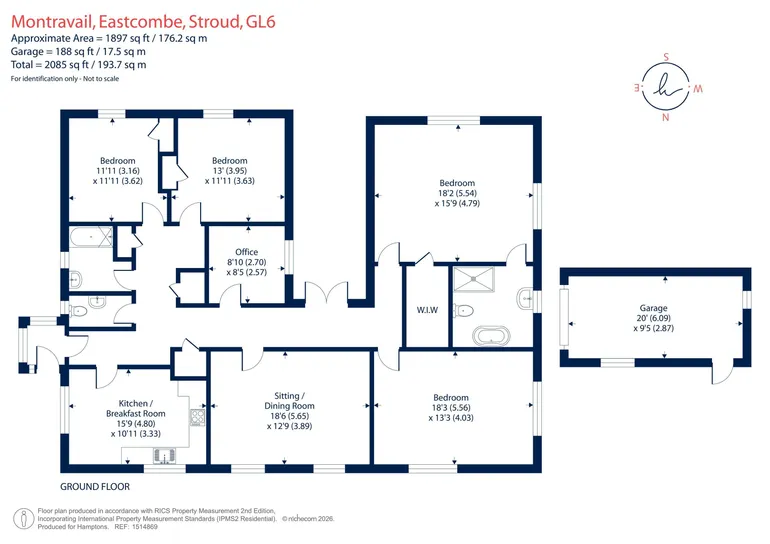 Floorplan 1 for Vatch lane, Eastcombe, GL6
