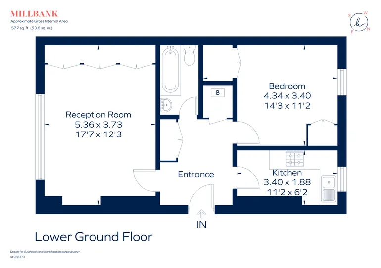 Floorplan 1 for Millbank, London, SW1P