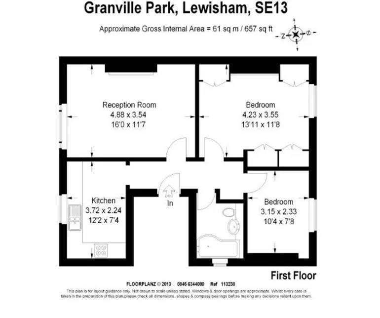 Floorplan 1 for Granville Park London SE13